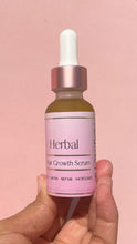 Load image into Gallery viewer, 2 oz bottle of moisturizing herbal hair growth serum
